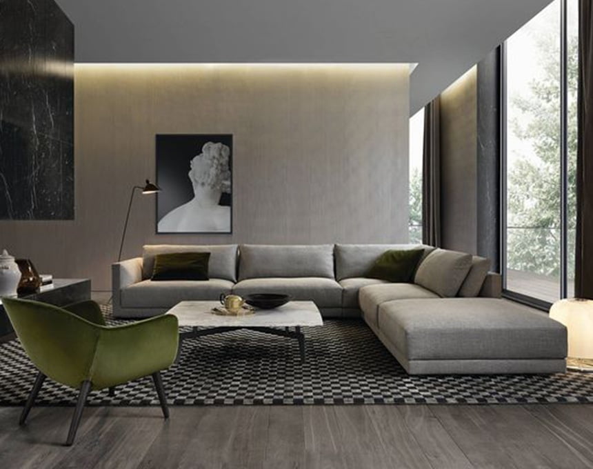 Go minimalistic with your living room