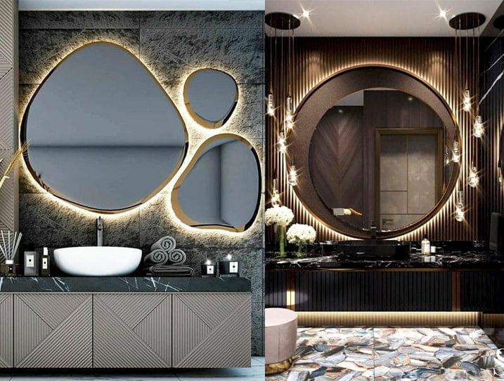 Get that backlit mirror for bathroom modern design