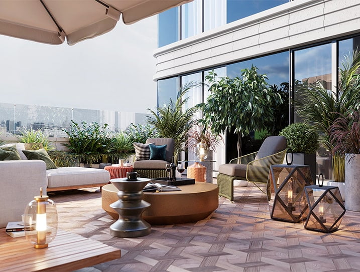 Terrace design of Penthouse